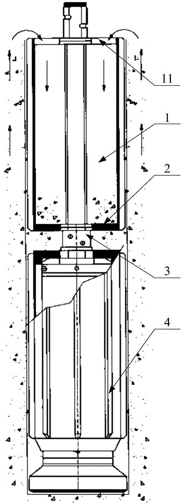 Pneumatic down-the-hole hammer slag discharge device