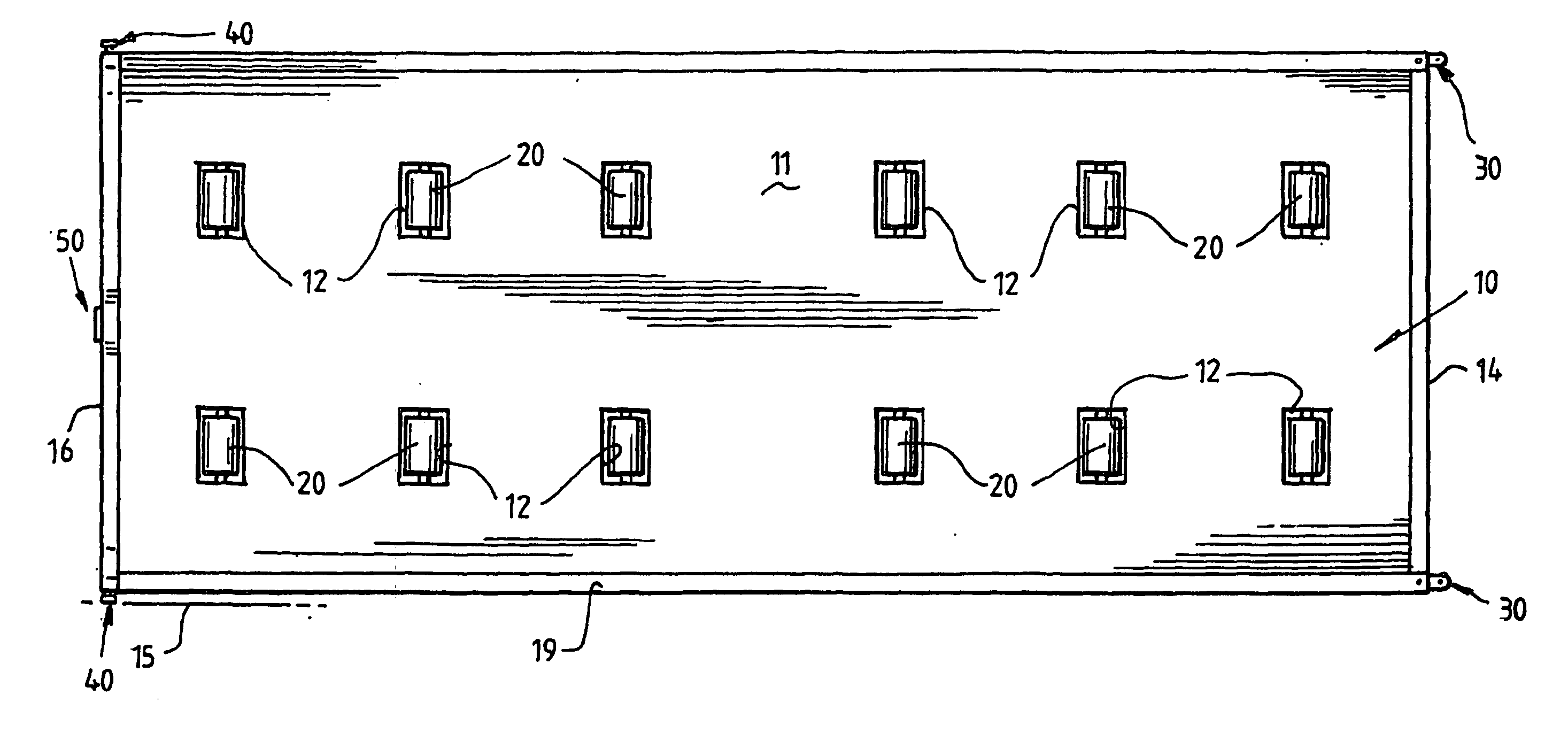 Mobile pallet with various locking means