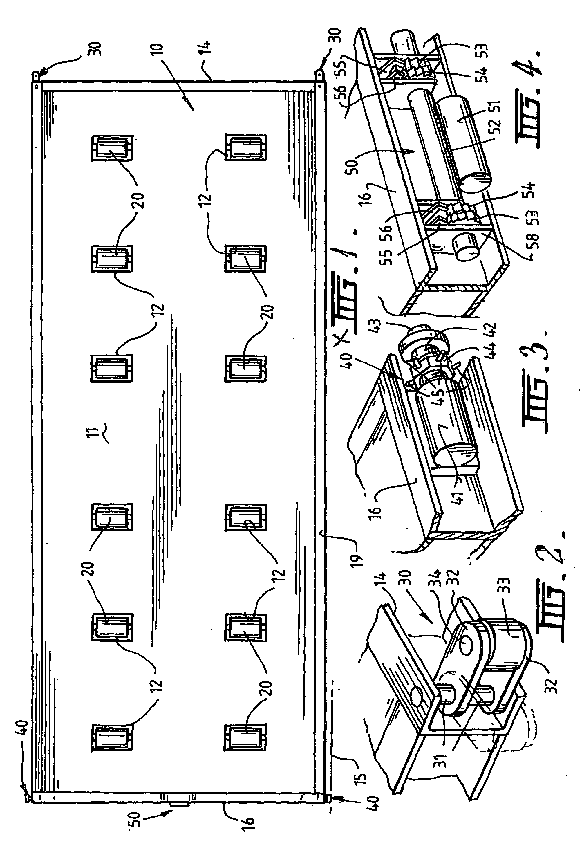 Mobile pallet with various locking means