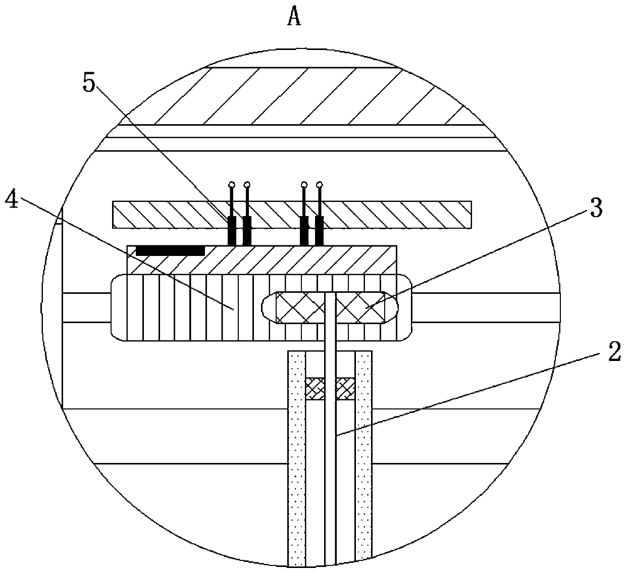 Memory mounting cabinet heat dissipation device based on bimetallic strip principle