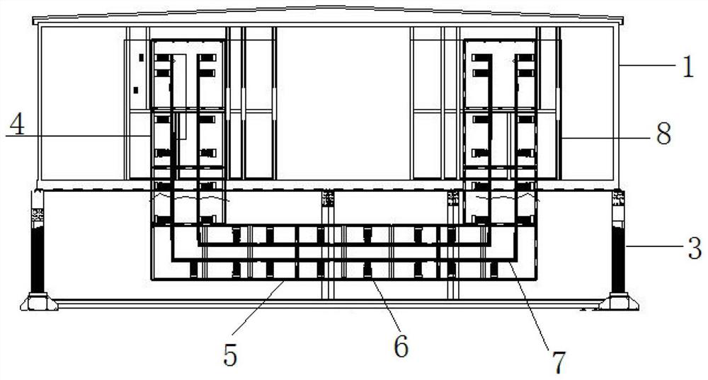 Novel high-pressure prefabricated cabin bus bridge and wiring method thereof