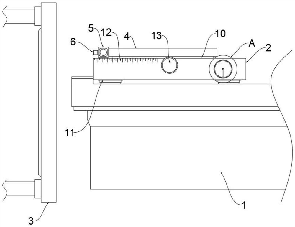 Vacuum sputtering gap measuring device