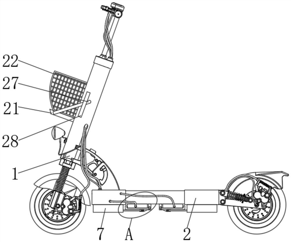 Power supply structure of electric scooter