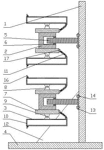 Rotating cutter storage device for machining