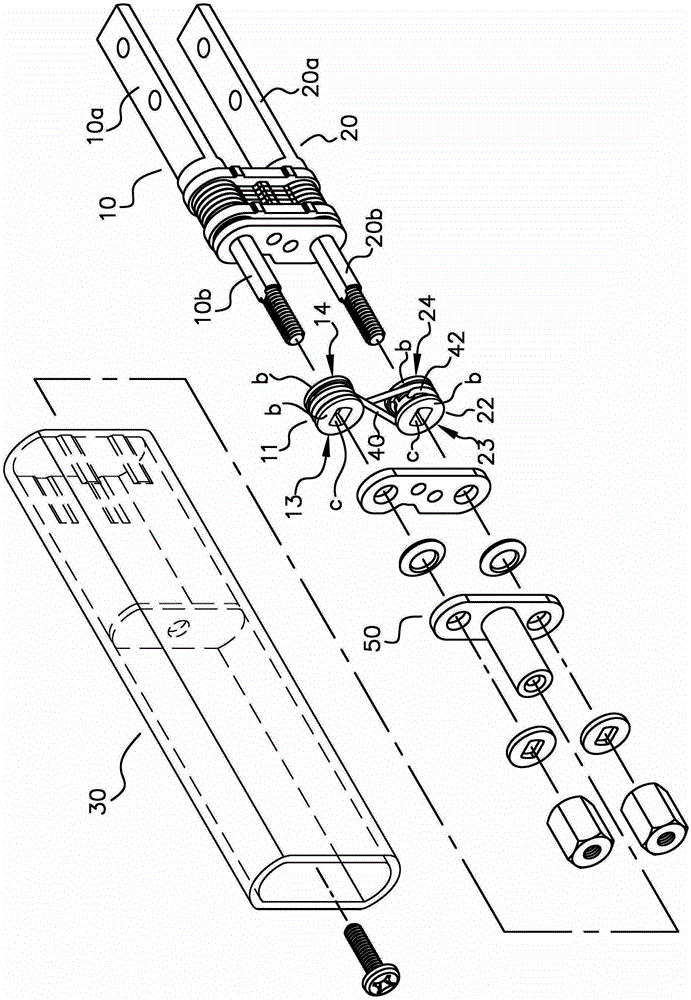 Synchronous motion device for double rotating shafts