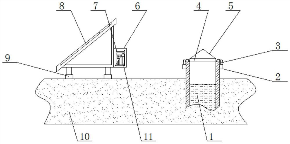 Telescopic anti-freezing device for shallow well