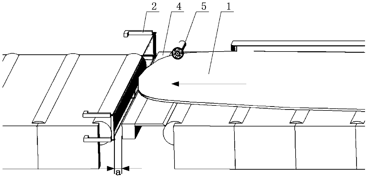 A first knife shear positioning device and control method for thick plate head