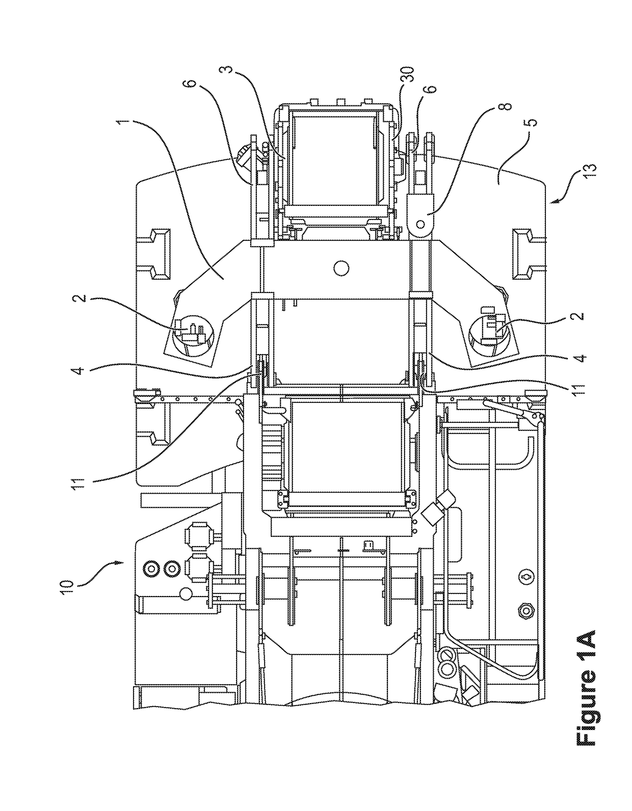 Mobile crane having adjustable ballast mounting apparatus