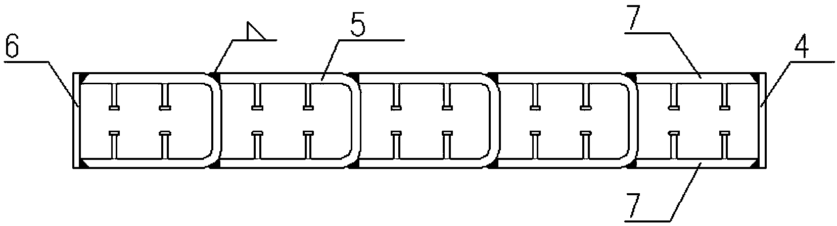 C-shaped steel pipe bundle composite structure