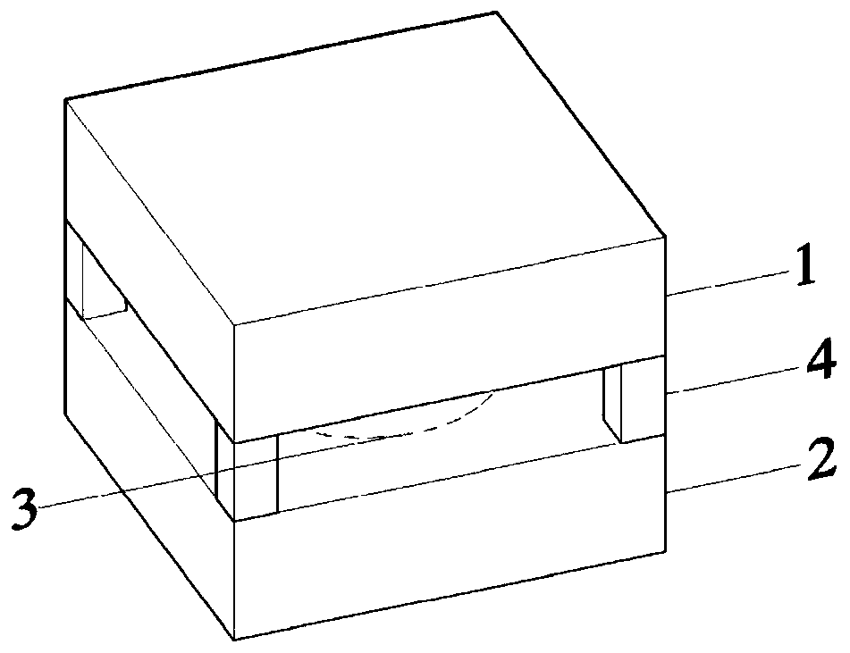 A self-resetting rocking impact energy-dissipating shock-isolation device