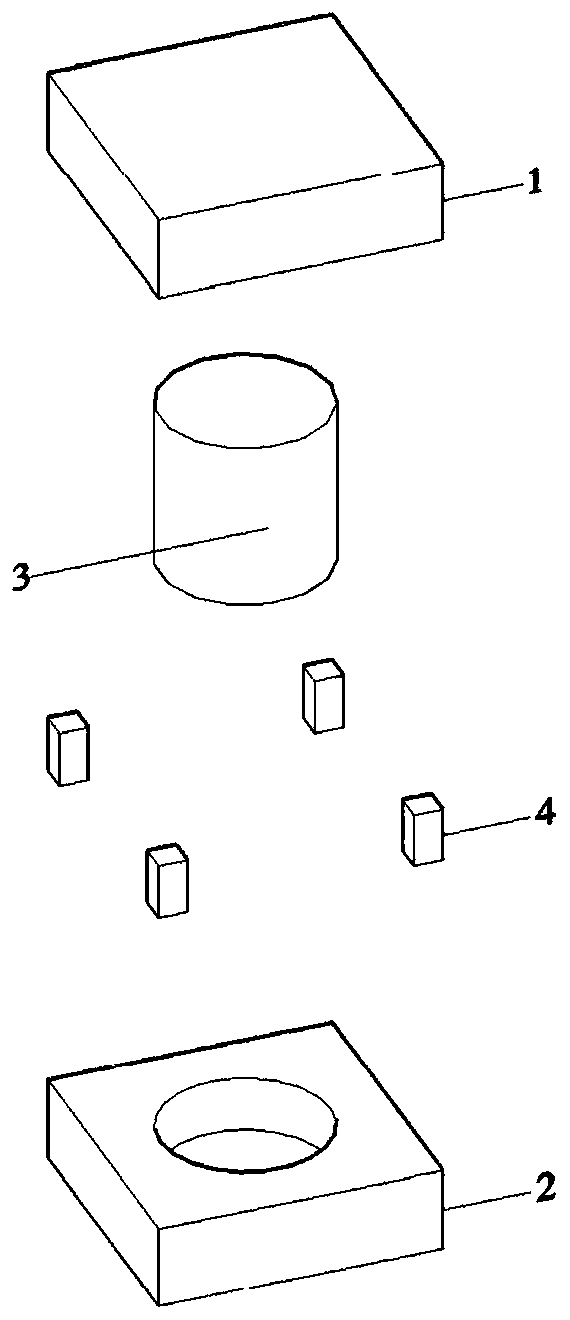 A self-resetting rocking impact energy-dissipating shock-isolation device