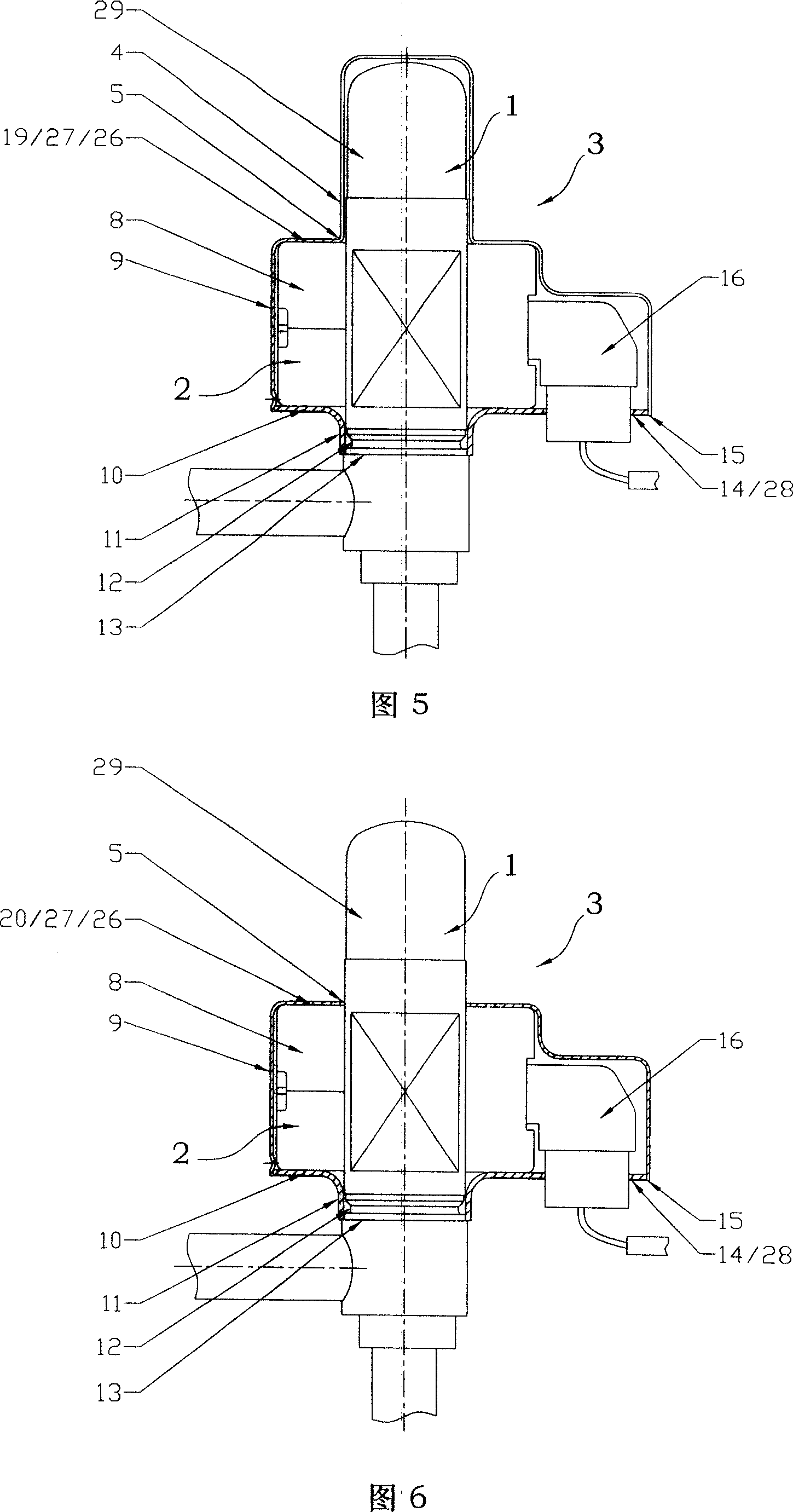 Coil locating structure of electronic expansion valve
