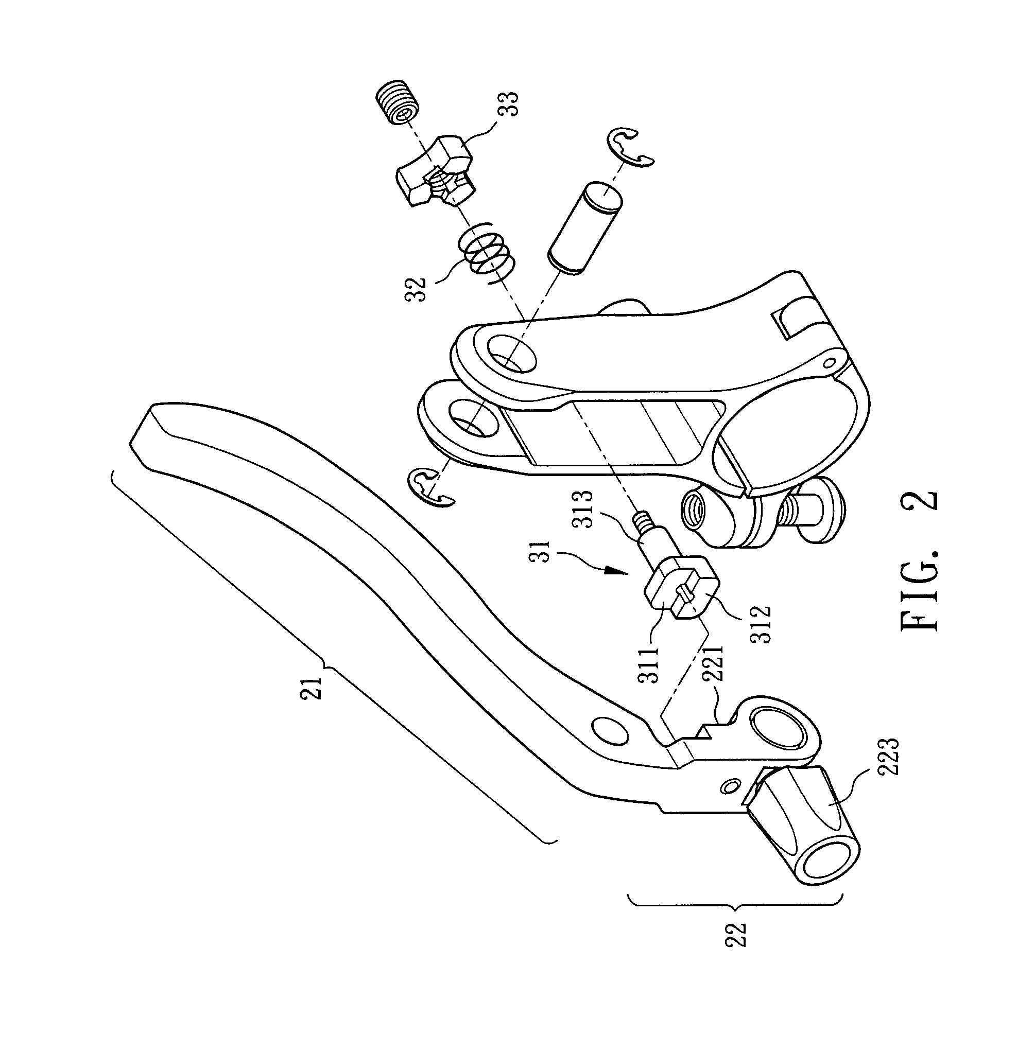 Quick-release device of a bicycle brake cable