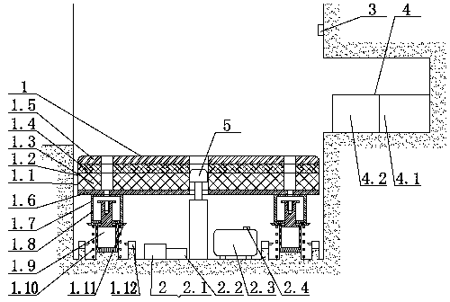 Lift shaft people falling protection system