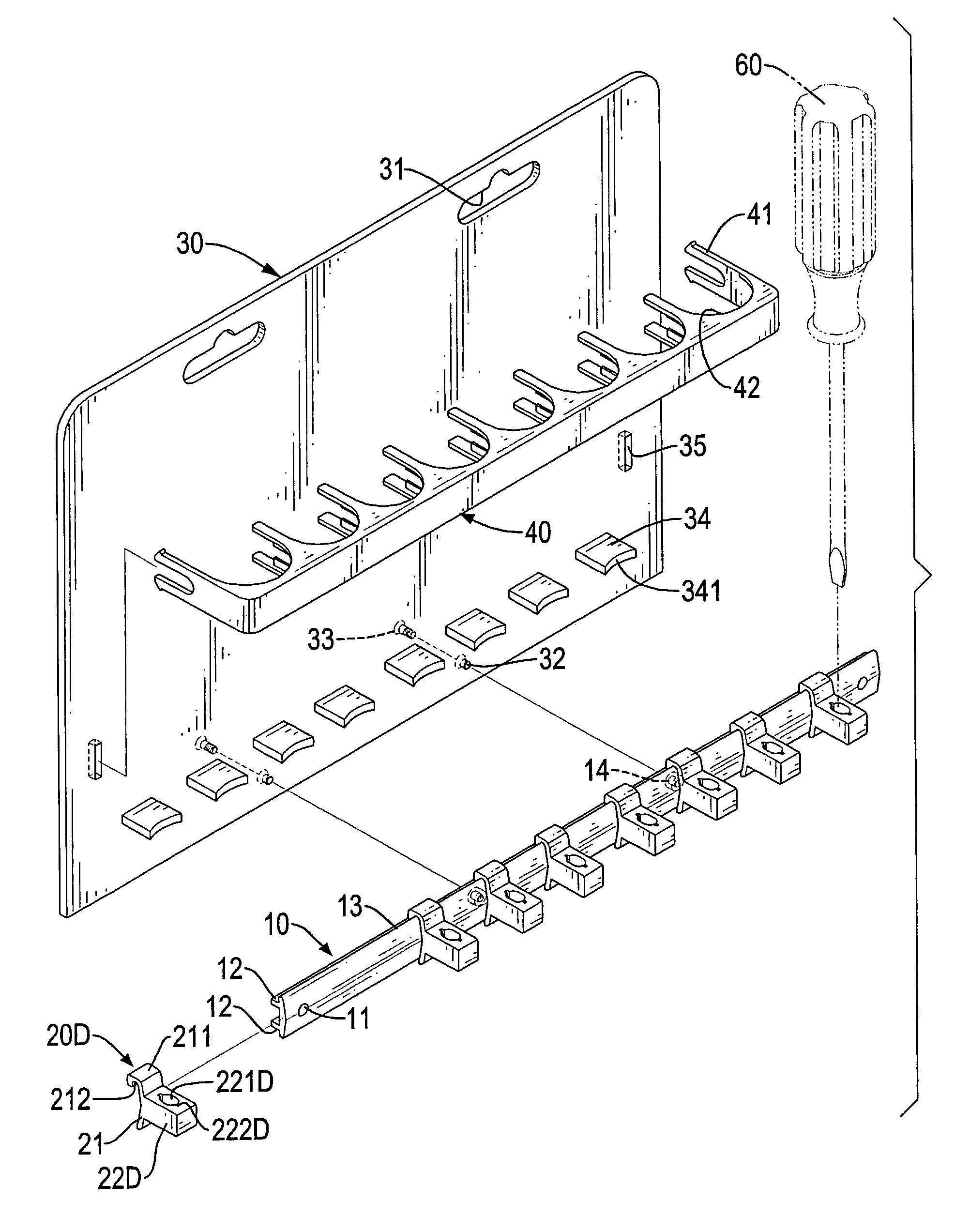 Hanger rack for hand tools