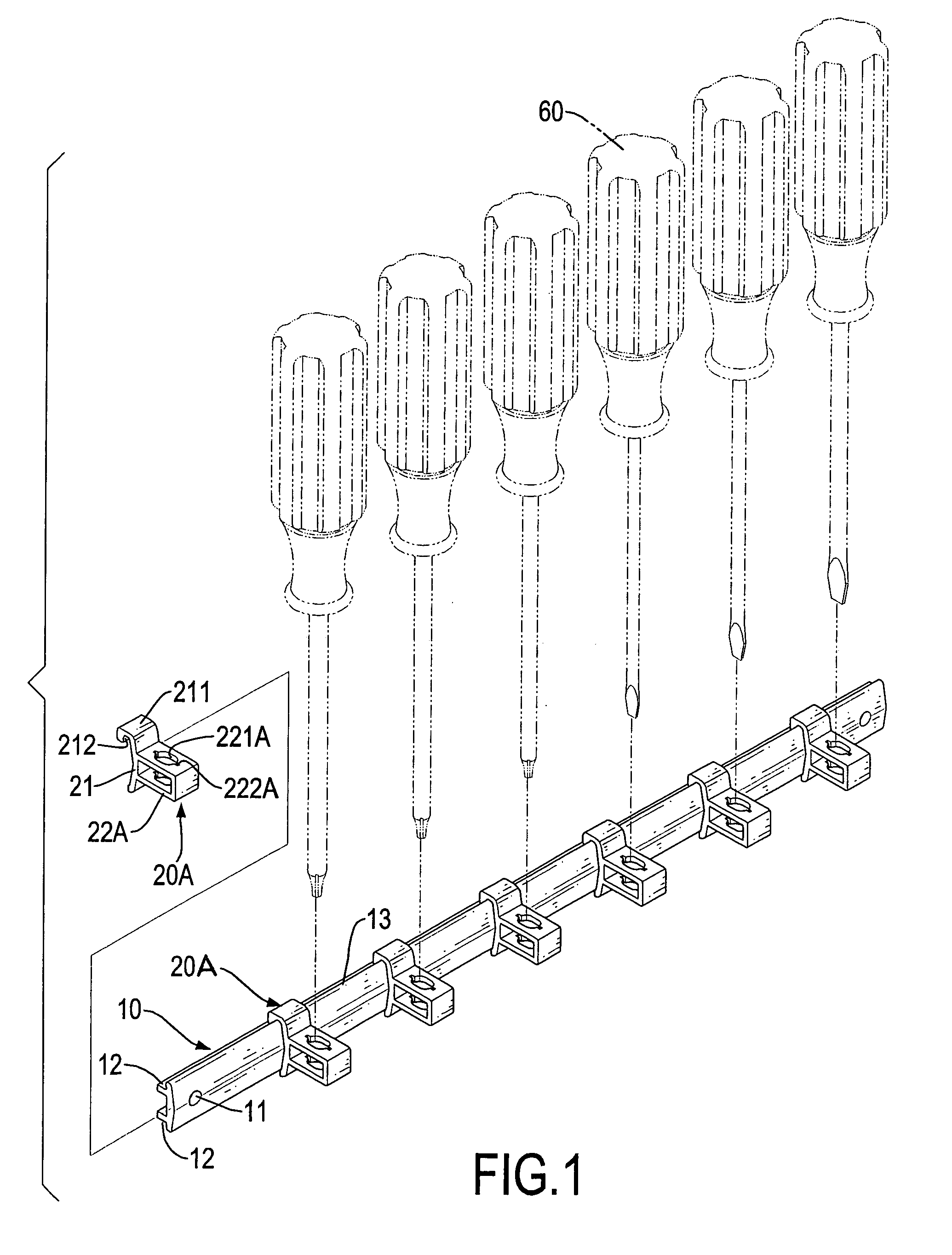 Hanger rack for hand tools