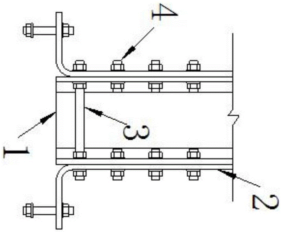Non-welded cold-bending bidirectional-hinged column base