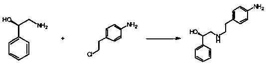 Synthesis method of (1R)-2-[[[2-(4-aminophenyl) ethyl] amino] methyl] benzyl alcohol