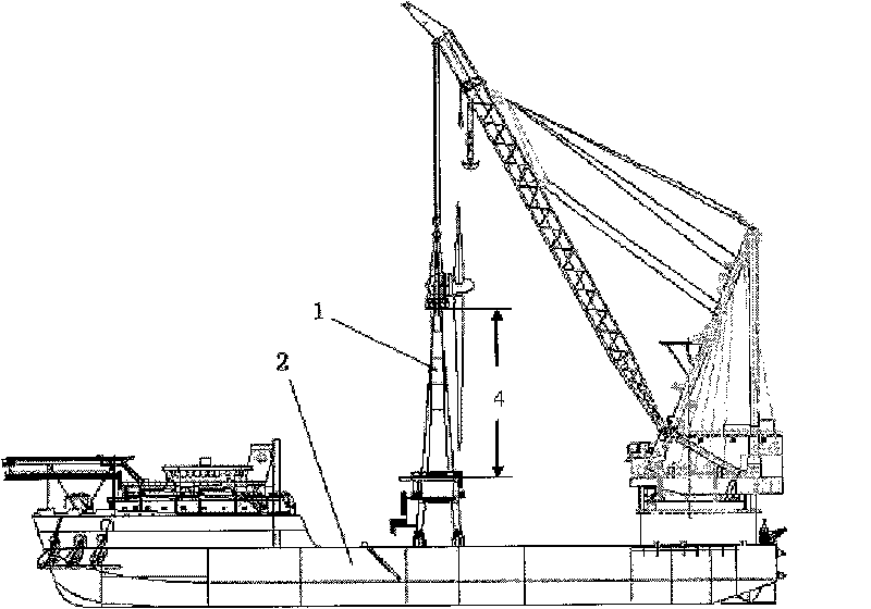Integral safety carrying method on the sea for wind power generator set
