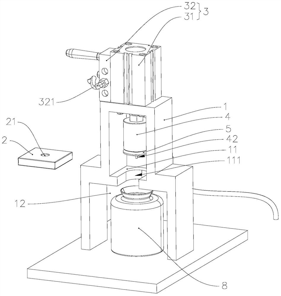 Needle cylinder conical joint air tightness detector and injector processing system