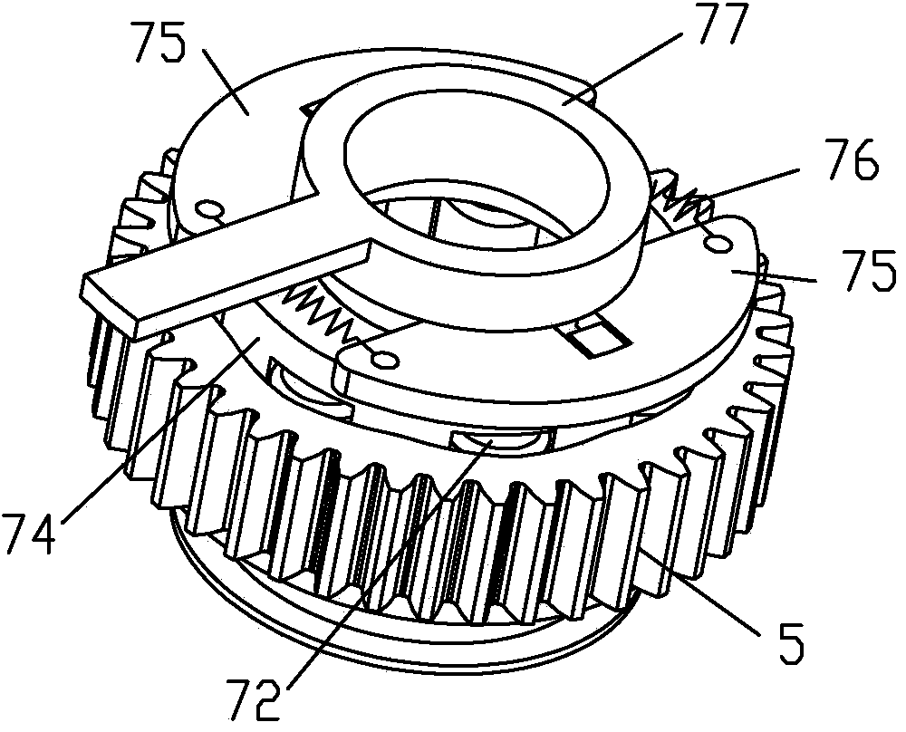 Automatic speed change gear with torsion limiting clutch and speed change shaft