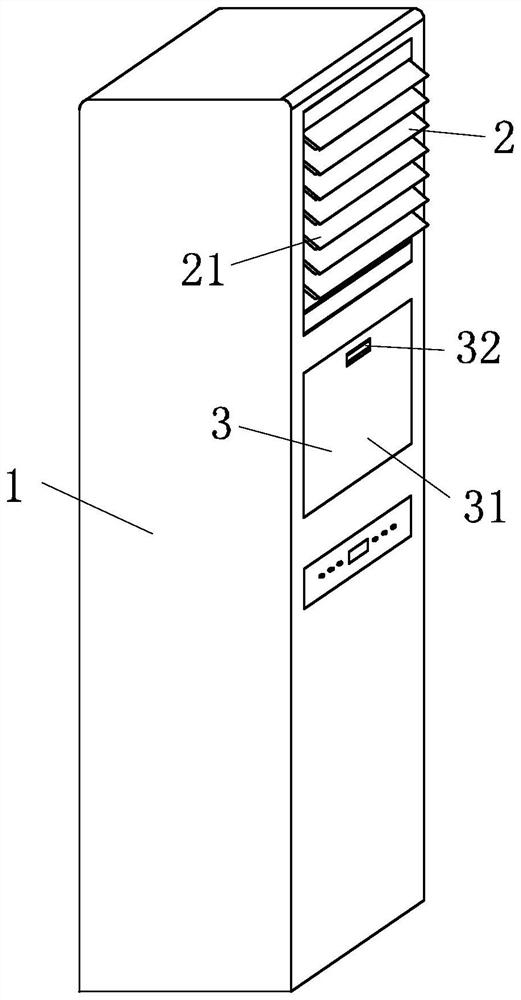 Air outlet protection and dust removal device of air conditioner