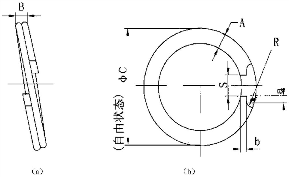 Machining method and tool for elastic check rings