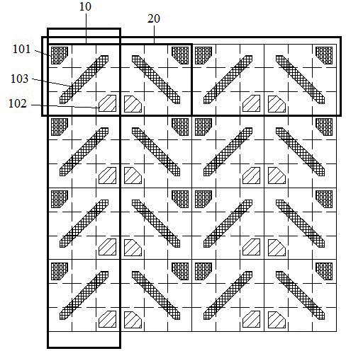 Organic light emitting diode display pixel array structure and display device