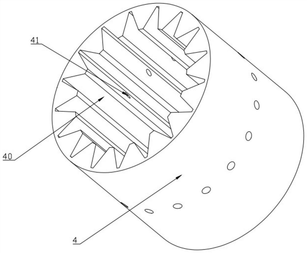 A surface refinement treatment device for internal gears