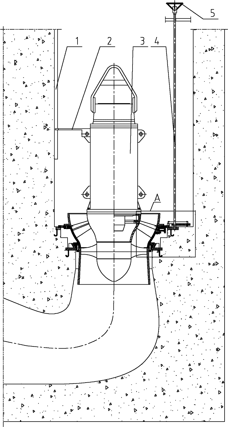 Guide vane angle regulating device for submersible pump