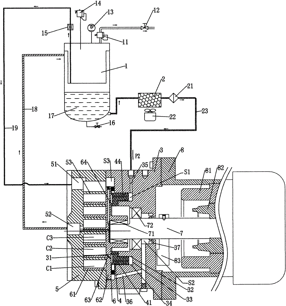 Oil-injected horizontal scroll air compressor