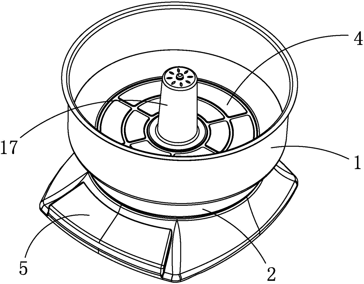 A split type vertically driven lifting electric hot pot