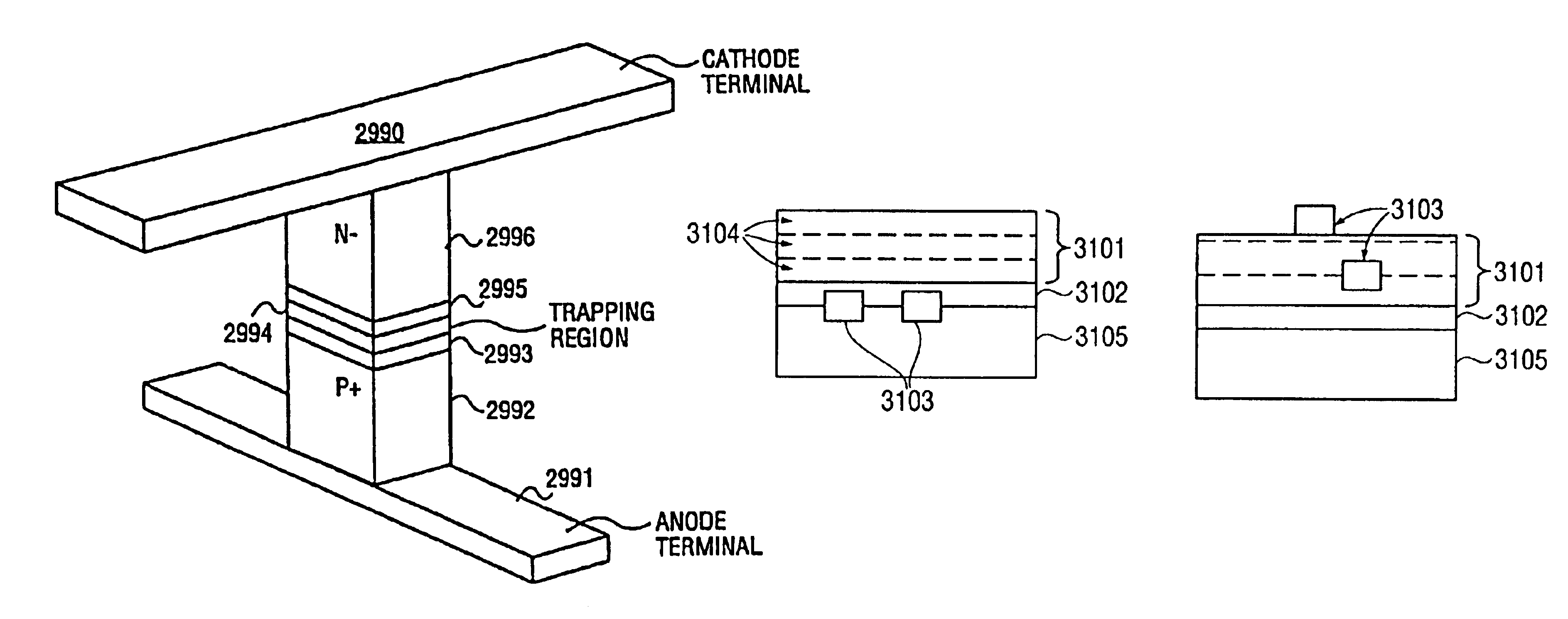 Monolithic three dimensional array of charge storage devices containing a planarized surface