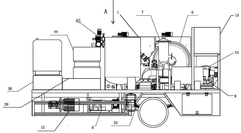 Vehicle-mounted movable multifunctional sludge treatment vehicle