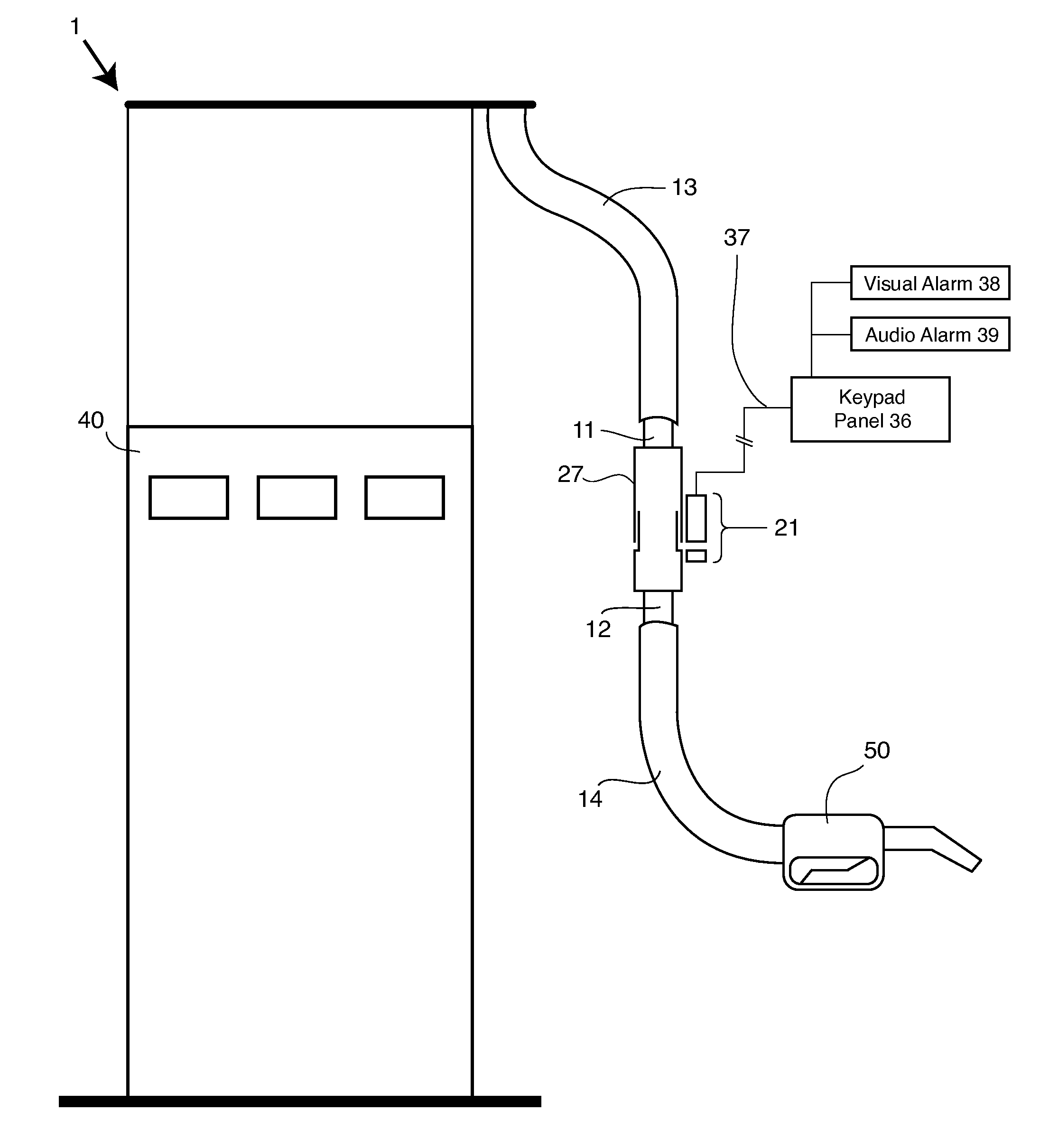 Fuel-pump drive off alert system