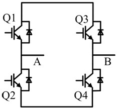 Circuit topology for eliminating pwm noise of dual three-phase motor driven by h-bridge