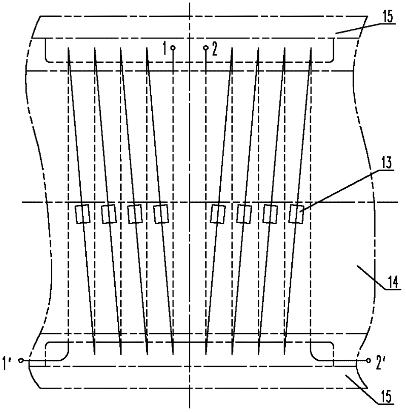 Compensating winding system of power transformer with single-phase four-column iron core structure
