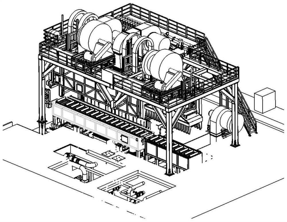 Large aluminum material extrusion rear automatic production line