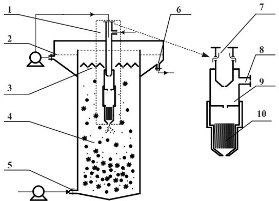 Membrane up-flow aerobic bioreactor (MUAR)