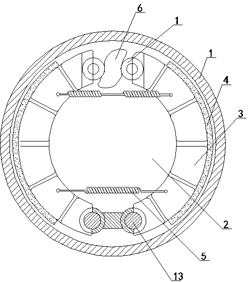 Actuating expanding device for automobile drum brake and drum brake