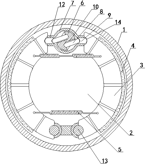 Actuating expanding device for automobile drum brake and drum brake