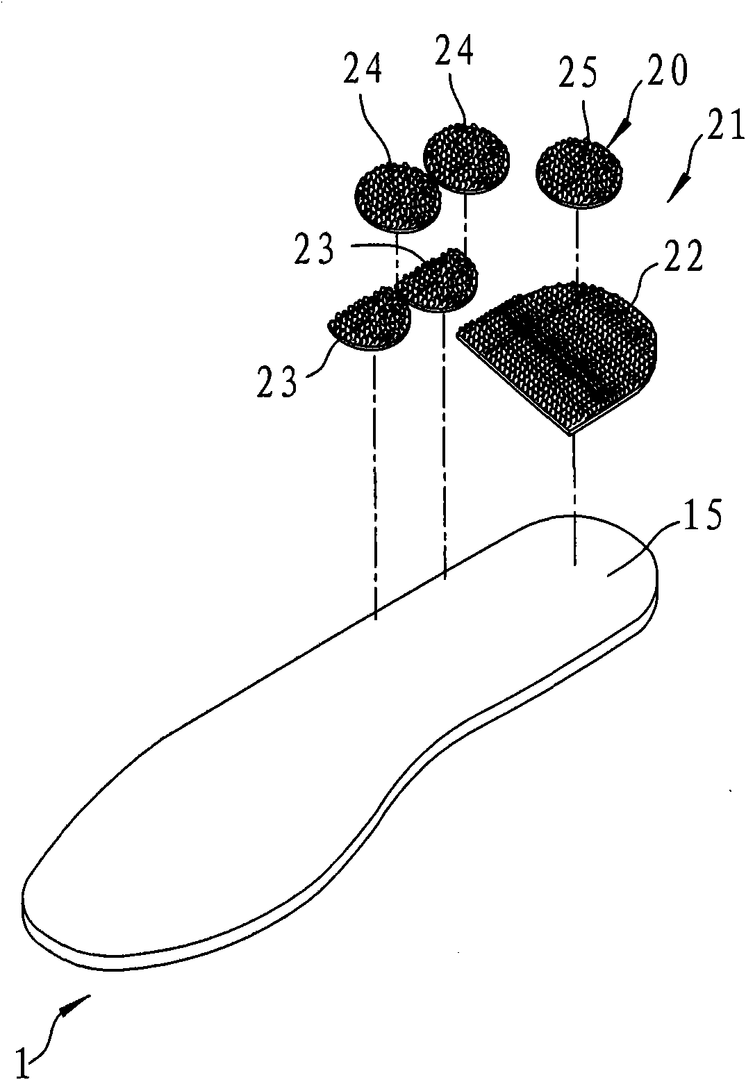 Arch corrective device shoe set and method for fine tuning of plantar pressure balance in same