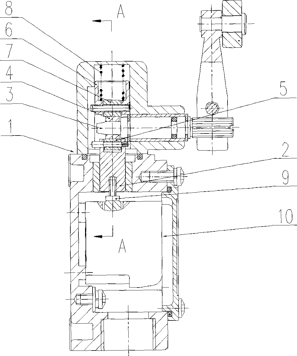 Reverse rolling fork type operating device for travel switch