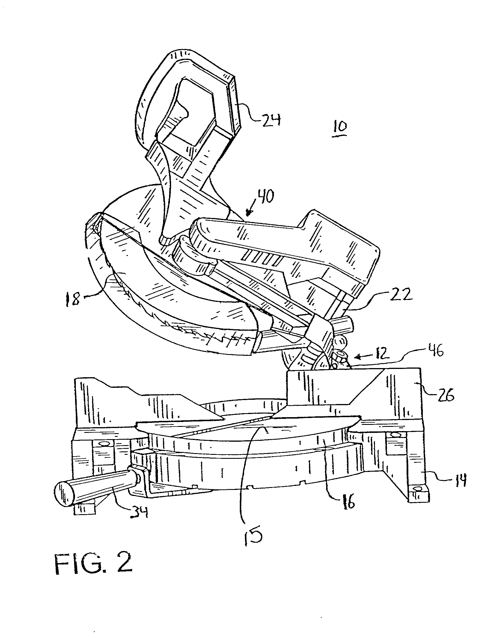 Bevel stop for cutting device
