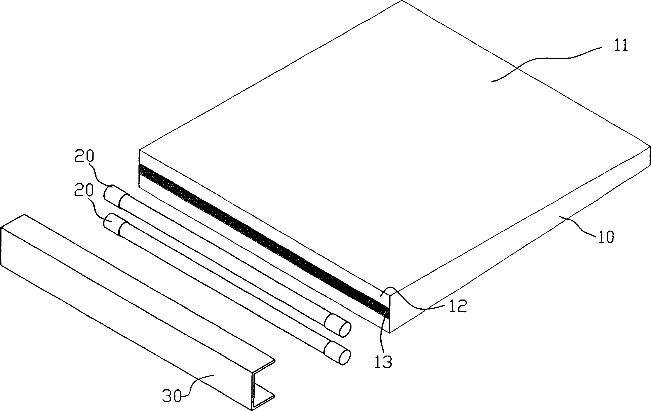 Device capable of reducing dark schlieren of light leading board