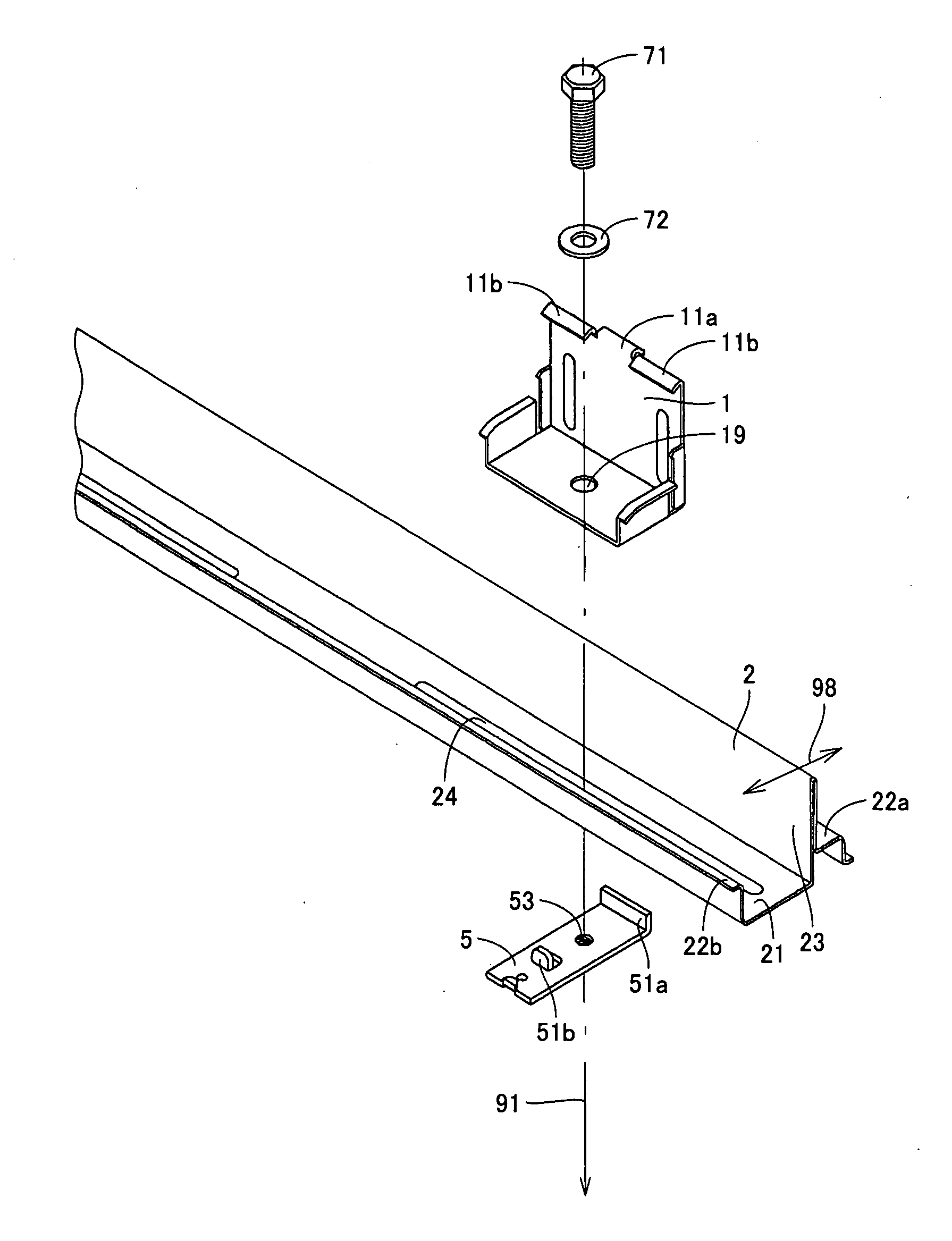 Mounting Structure of Solar Cell Module