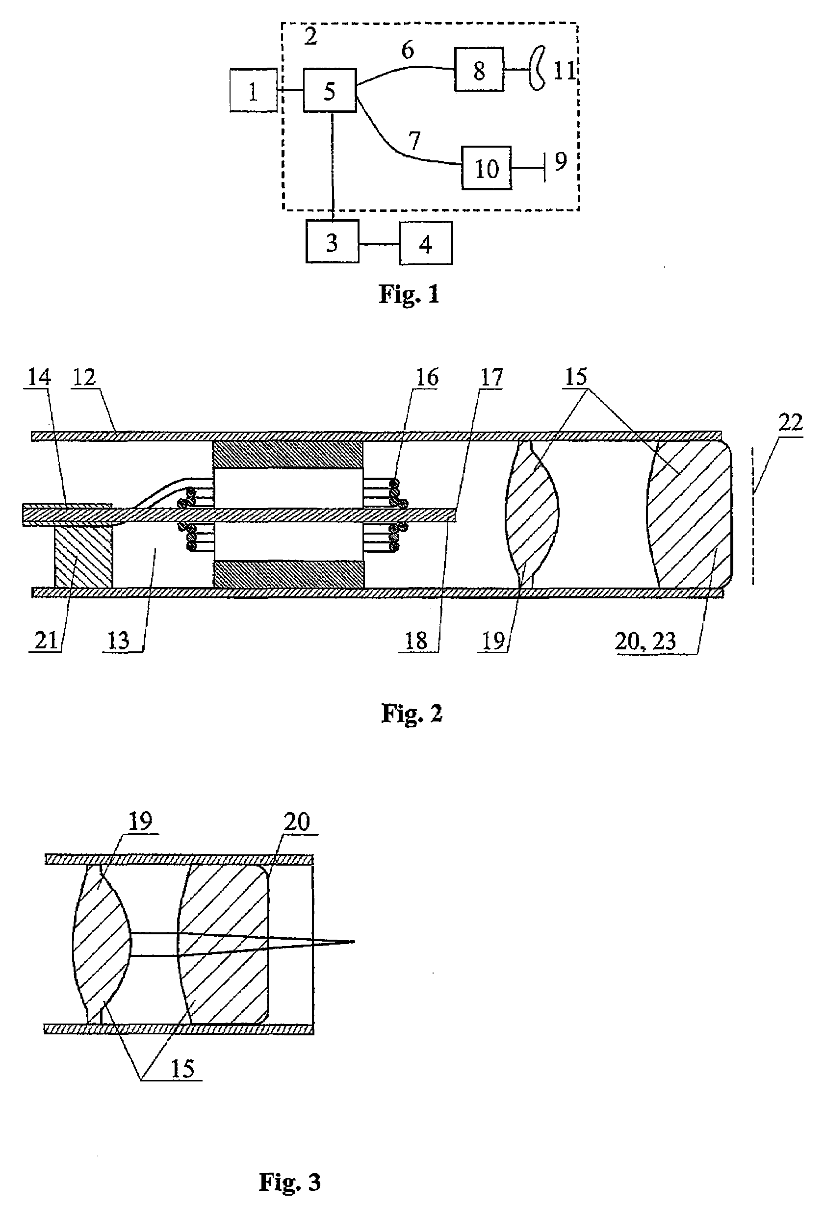 Method for obtaining the image of an object, device for carrying out said method and device for delivering low coherent optical radiation