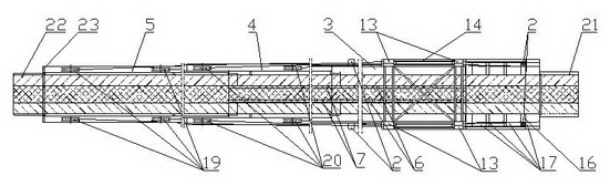 Movable cable stayed bridge with retractile bridge floor and #-shaped vertical multilevel lift bridge