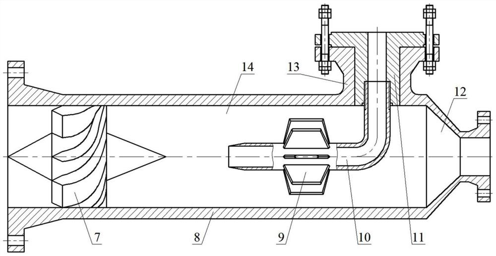 Three-stage axial flow gas-liquid separation system with real-time control of T-shaped pipe network