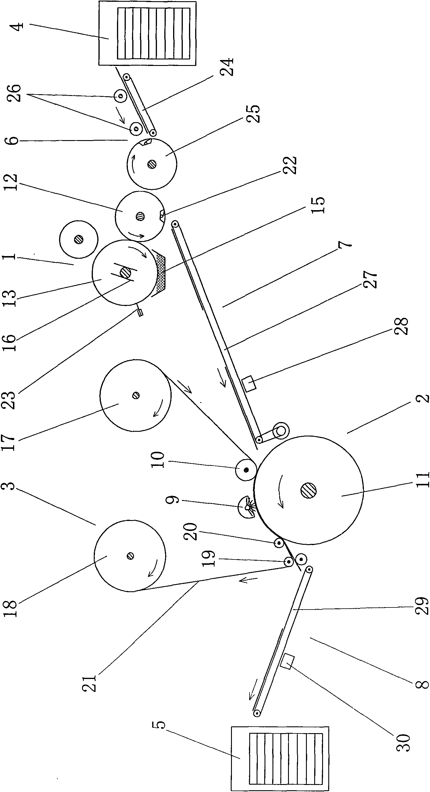 Multi-use transfer printing device provided with flexible printing unit and intaglio printing unit simultaneously